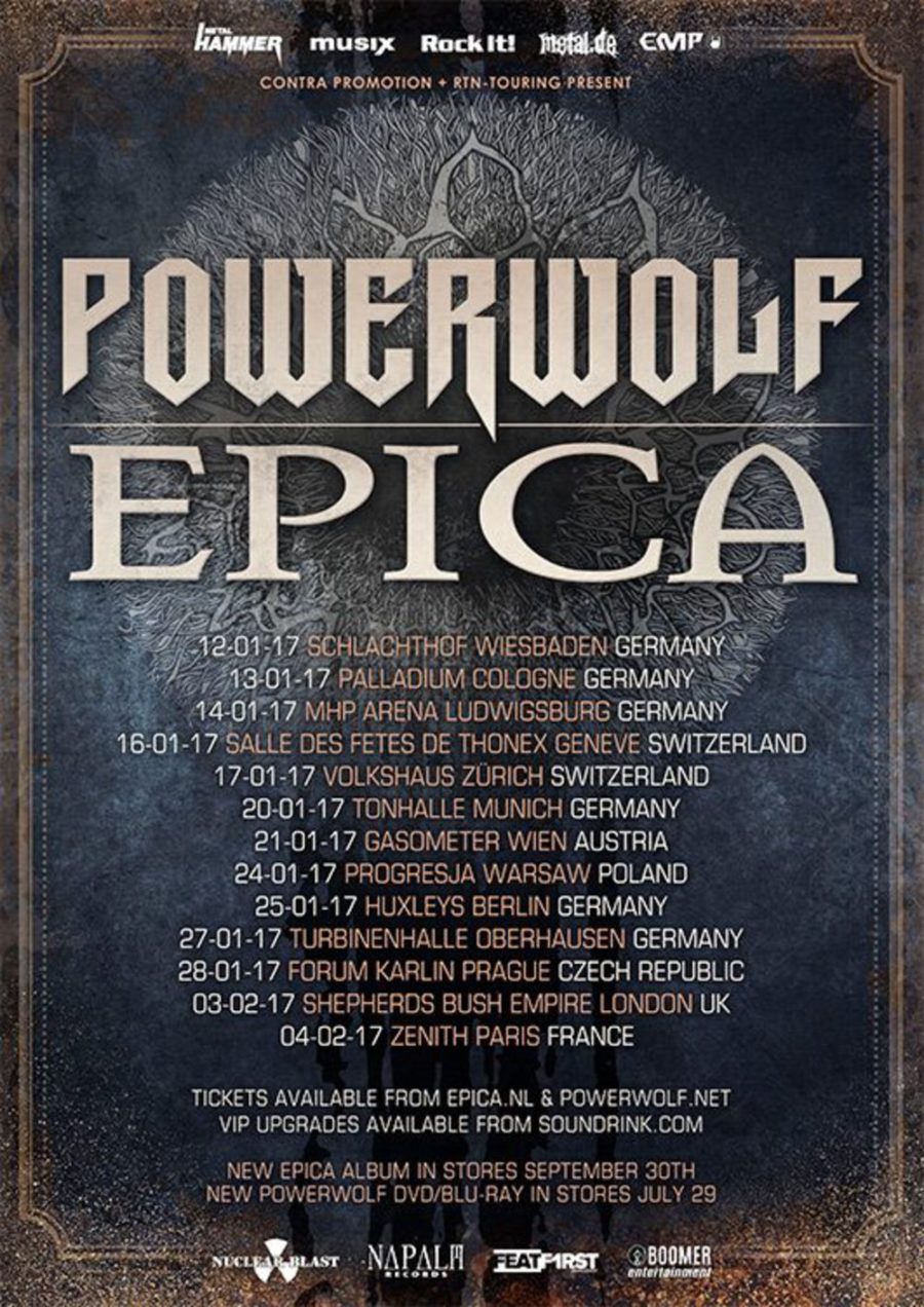 Powerwolf & Epica Co-Headliner Tour 2017