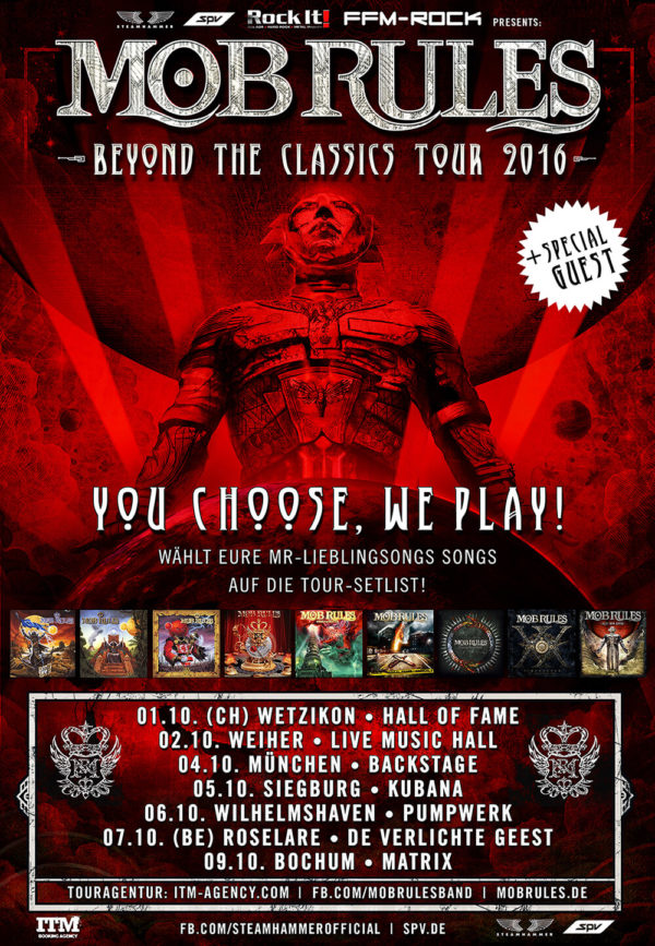 Mob Rules - Offizielles Tourplakat