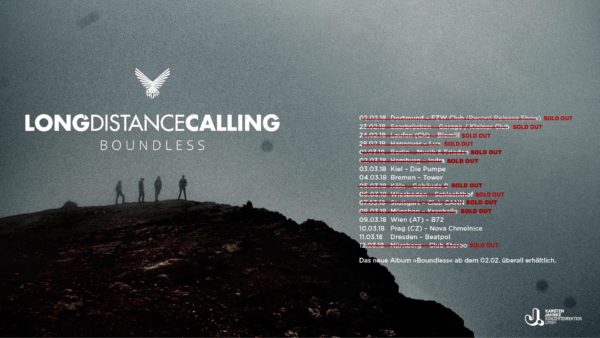 Tourplakat Long Distance Calling auf Boundless Tour 2018