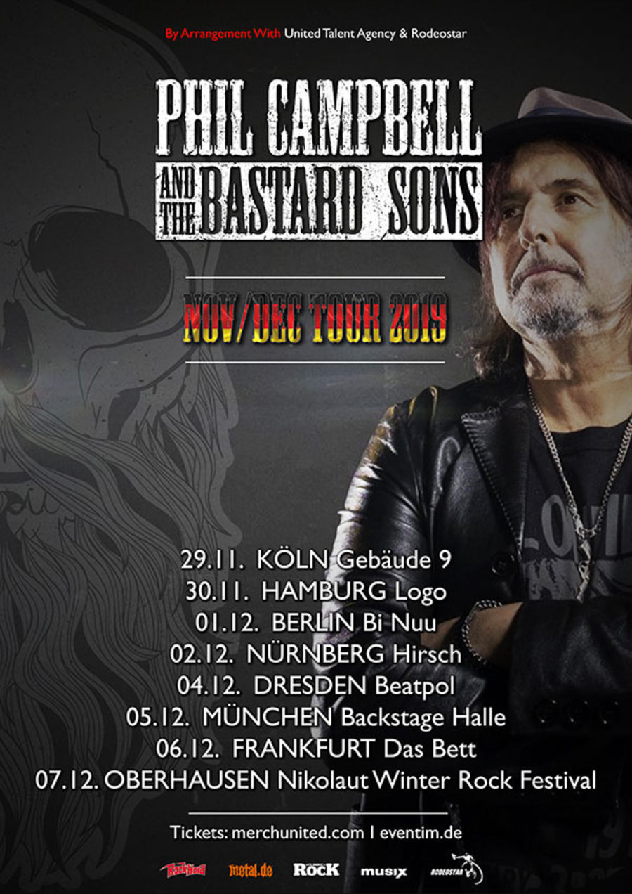 Phil Campbell And The Bastard Sons Germany Winter Tour 2019 Metal De