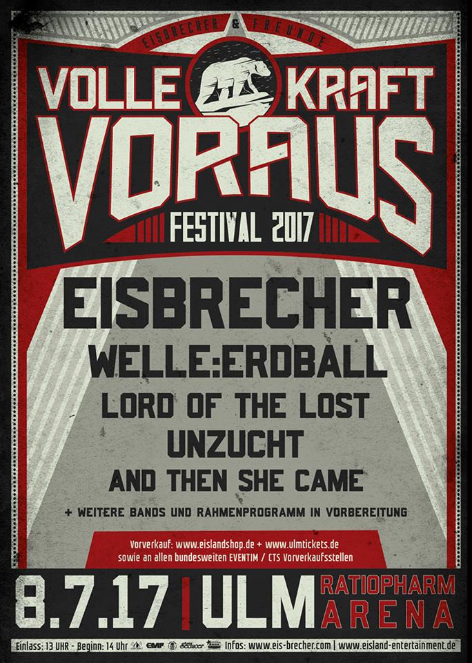 Tourplakat Eisbrecher Volle Kraft Voraus Festival 2017