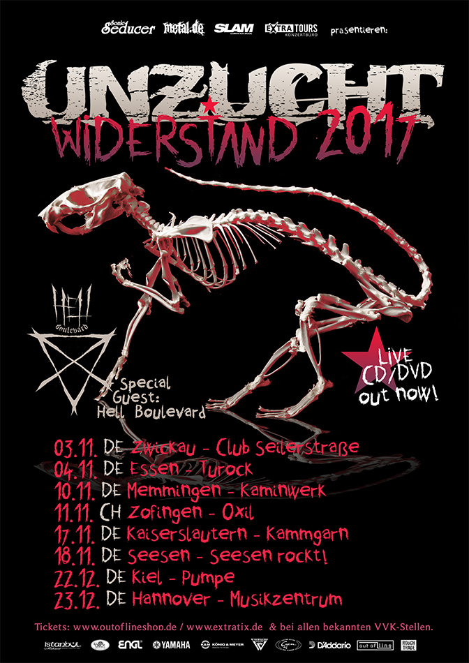 Unzucht Widerstand 2017 Tourposter
