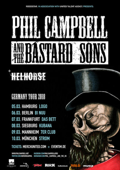 Phil Campbell And The Bastard Sons - Tour 2018
