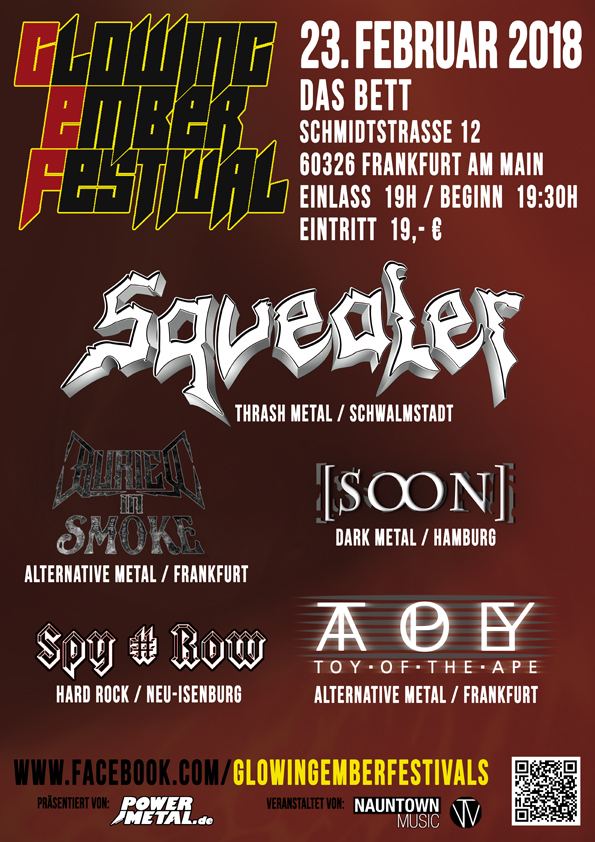 Tourplakat Glowing Ember Festival 2018 Frankfurt