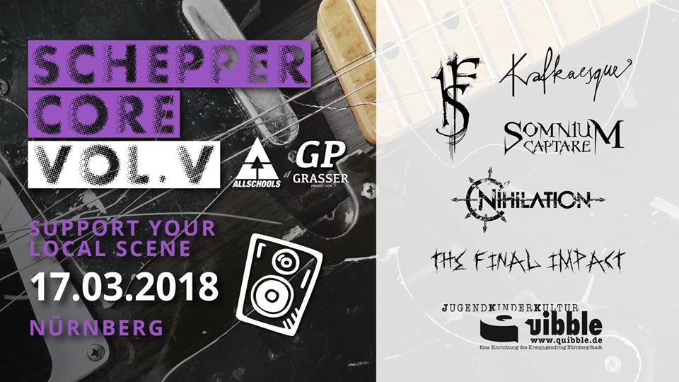 Plakat für Scheppercore Vol V in Nürnberg 2018
