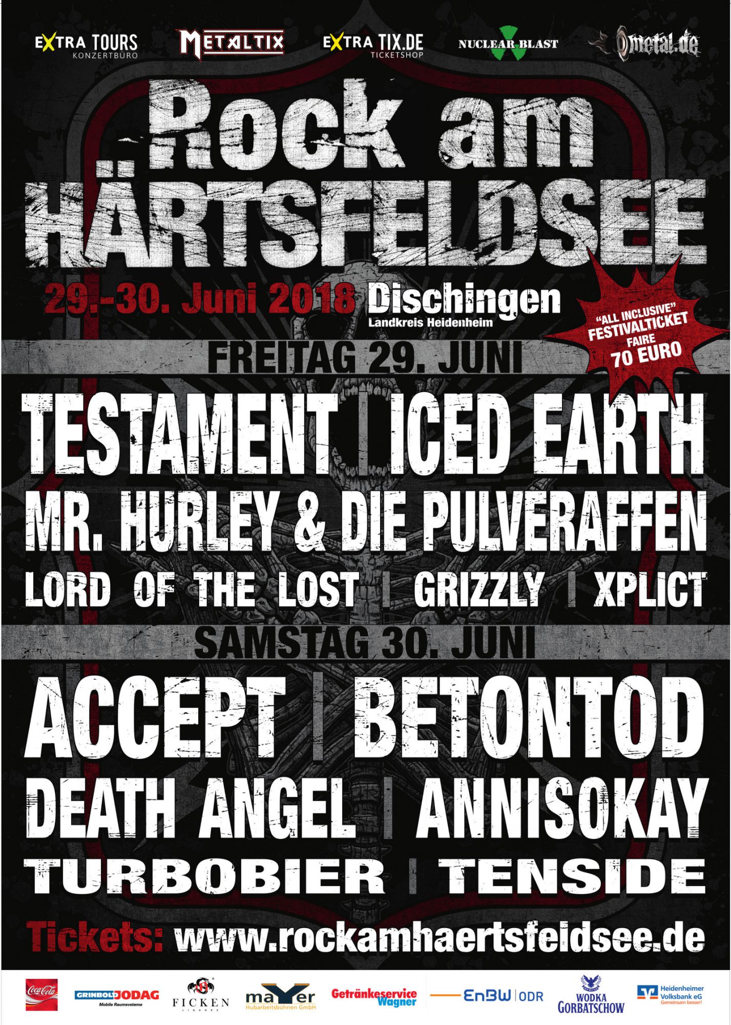 Festivalplakat zum Rock am Härtsfeldsee