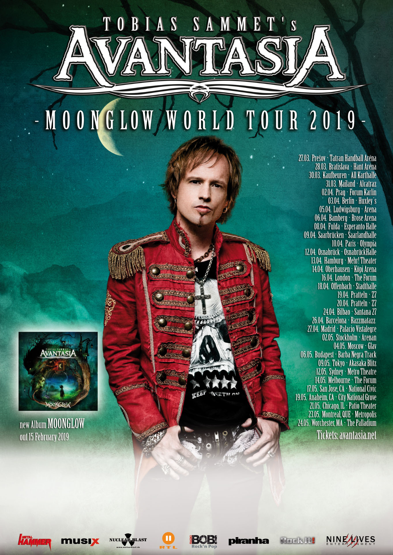 Avantasia - Moonglow World Tour 2019