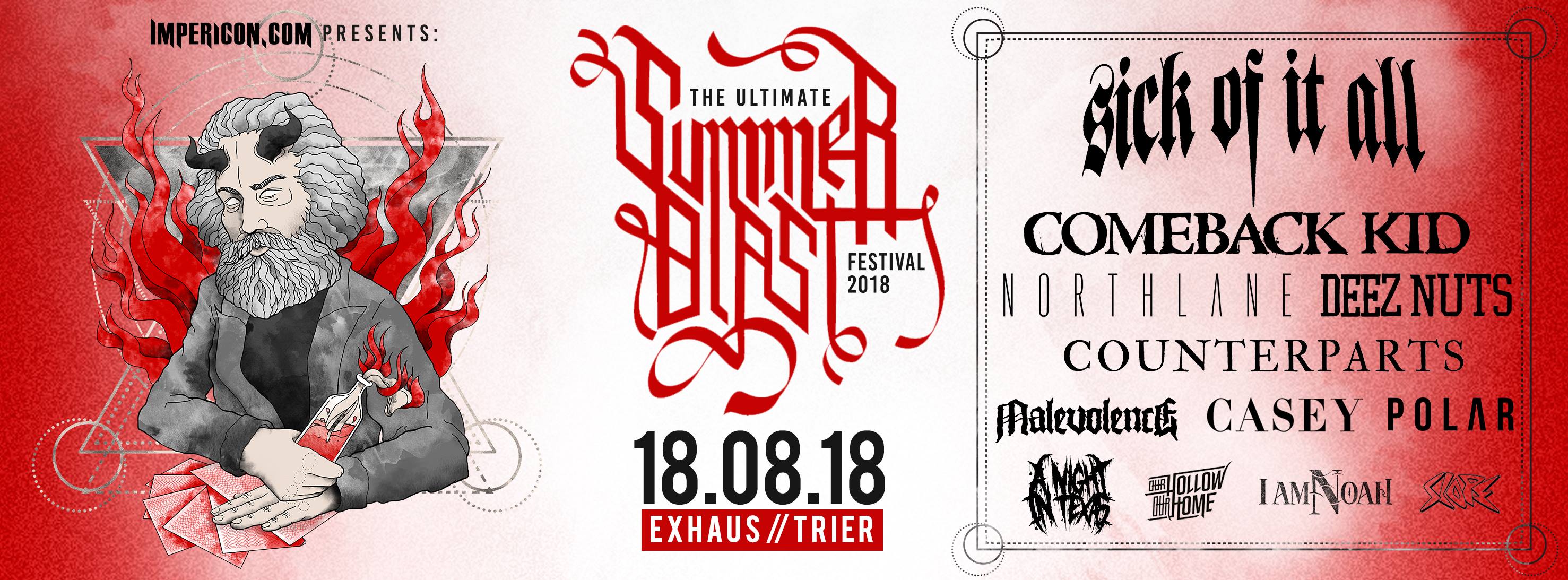 Flyer vom Summerblast Festival 2018