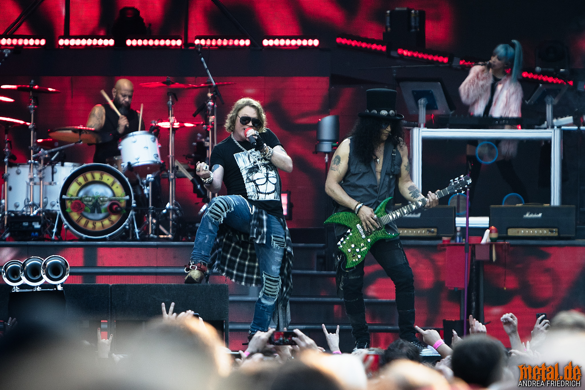 Konzertfoto von Axl Rose und Slash bei der Guns N' Roses - Not In This Lifetime Tour 2018