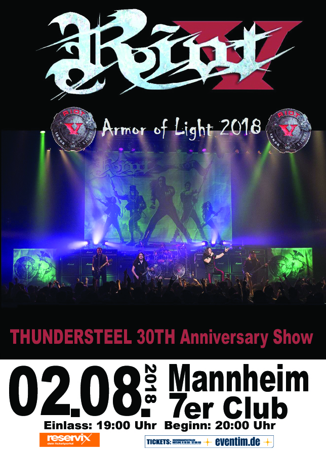 Flyer - Riot V - 30th Anniversary of Thundersteel