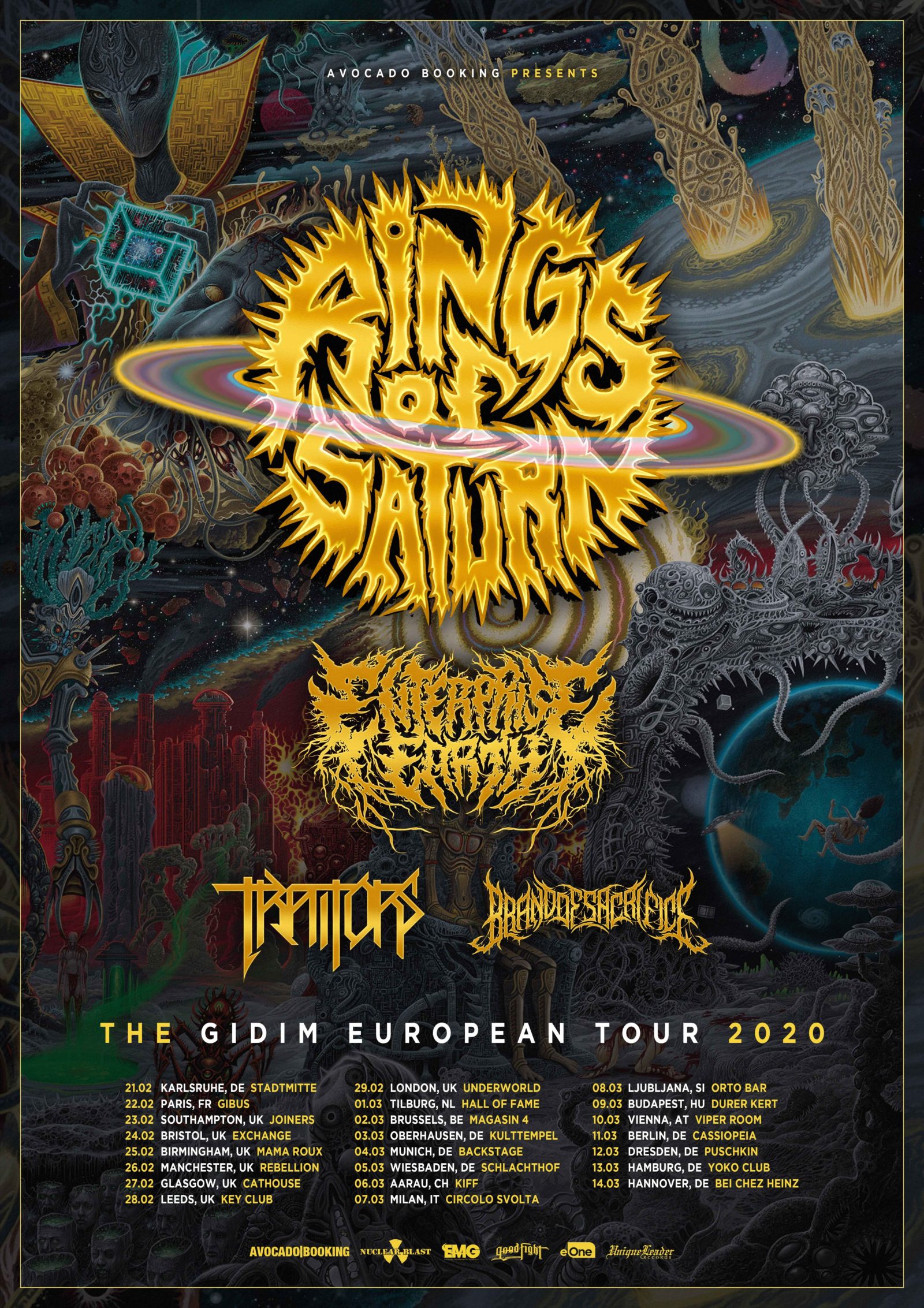 Rings of Saturn The Gidim European Tour 2020 • metal.de