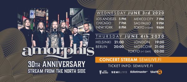 Amorphis 30th Anniversary Stream From The North Side