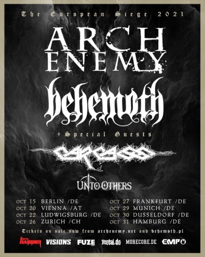 Arch Enemy + Behemoth - The European Siege Tour 2021