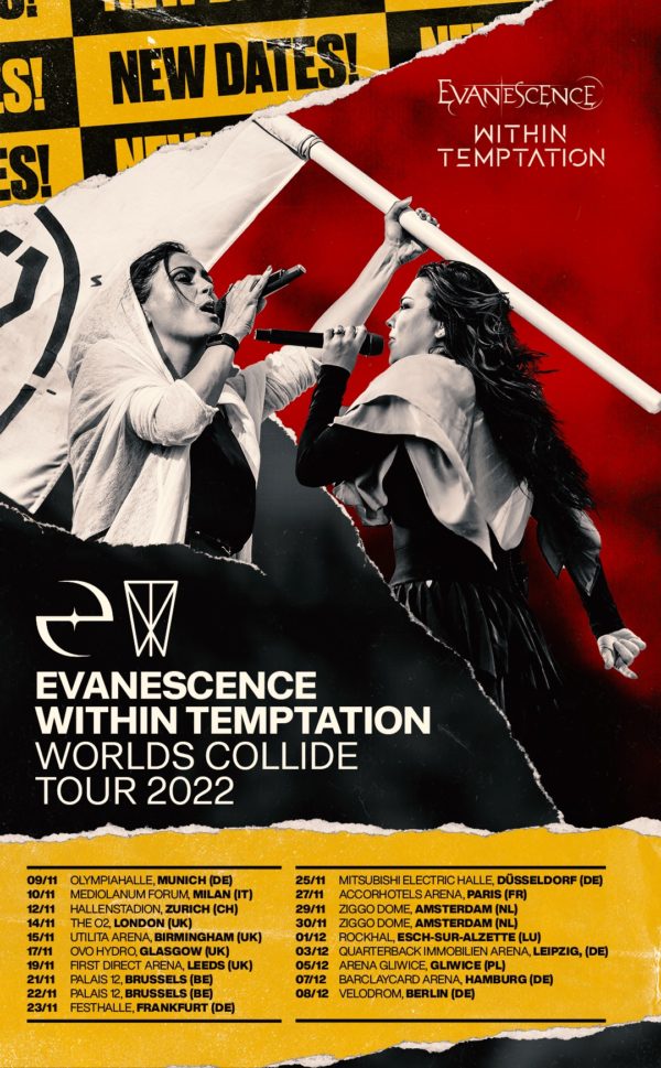 Evanescence & Within Temptation Worlds Collide Tour 2022 • metal.de