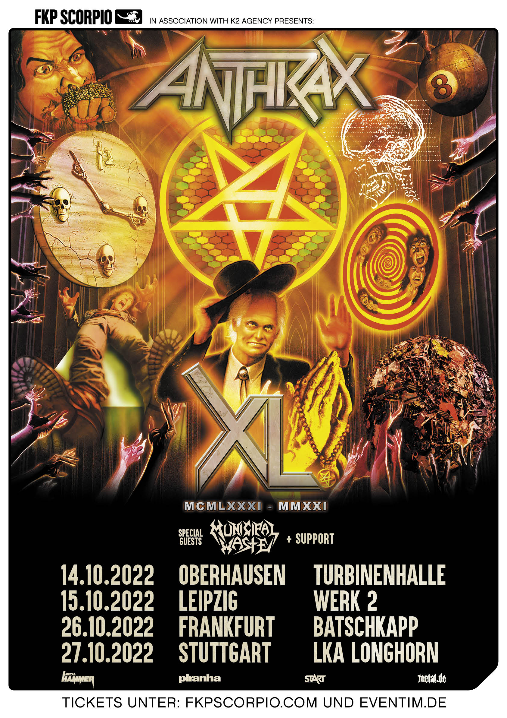 [Tour] Anthrax Tour zum 40jährigen Jubiläum im Herbst 2022 Slyzza