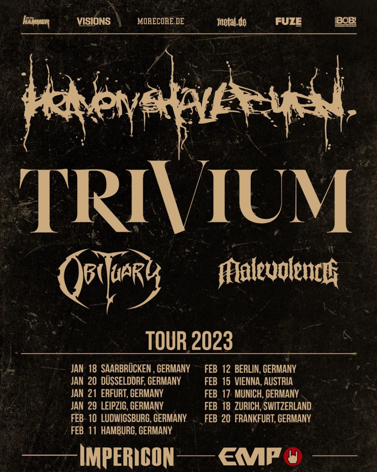 Heaven Shall Burn + Trivium Tour 2023 • metal.de