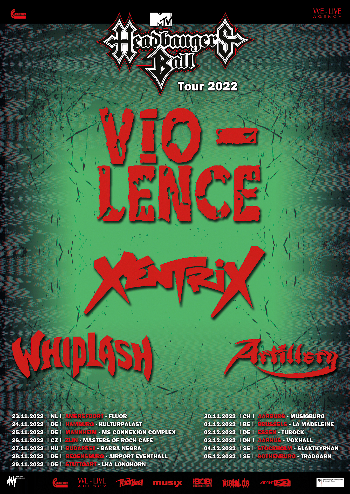 MTV Headbanger`s Ball Tour 2022 mit Vio-Lence