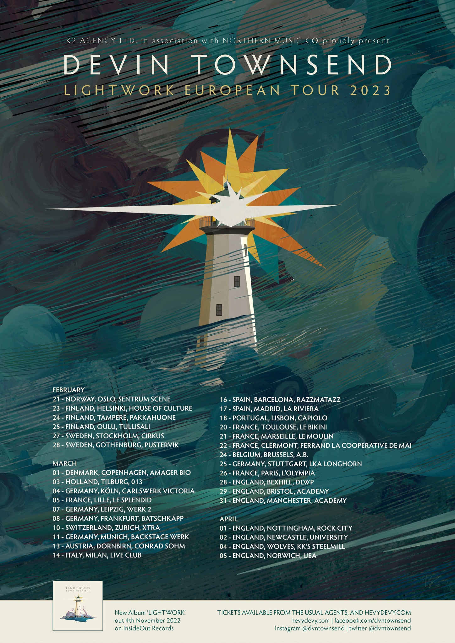 Devin Townsend - Lightwork European Tour 2023