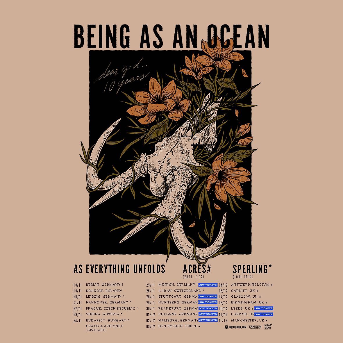 Tourplakat von Being as an Ocean