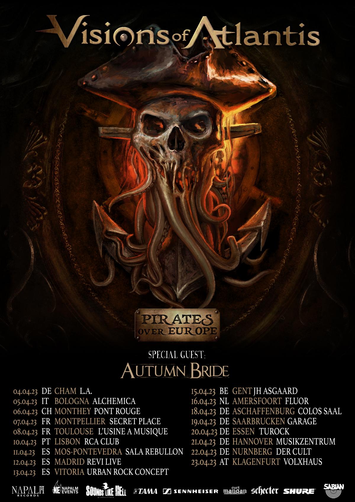 Visions Of Atlantis - Pirates Over Europe Tour 2023