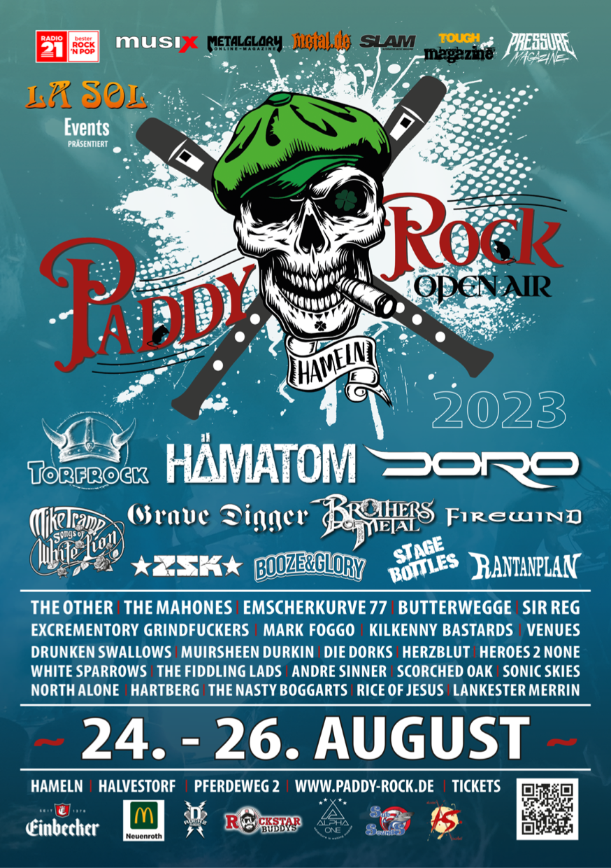 Flyer vom Paddy Rock Open Air 2023