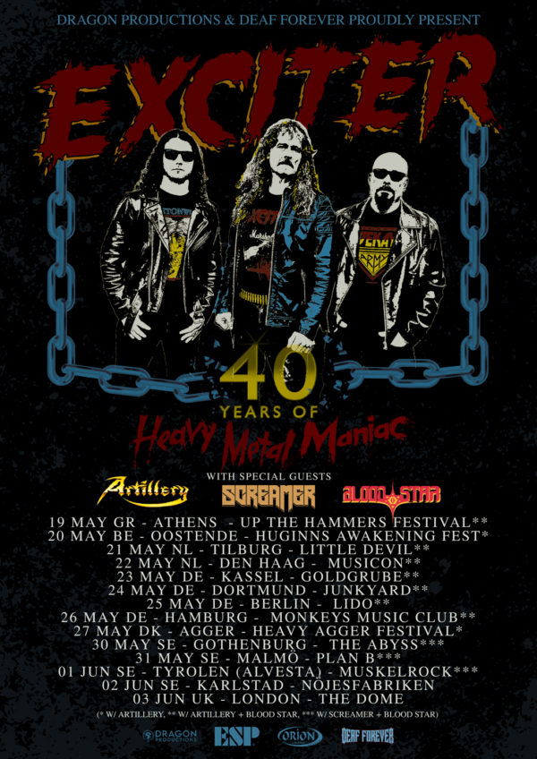 Exciter 40 Years Of Heavy Metal Maniac 2023 • metal.de