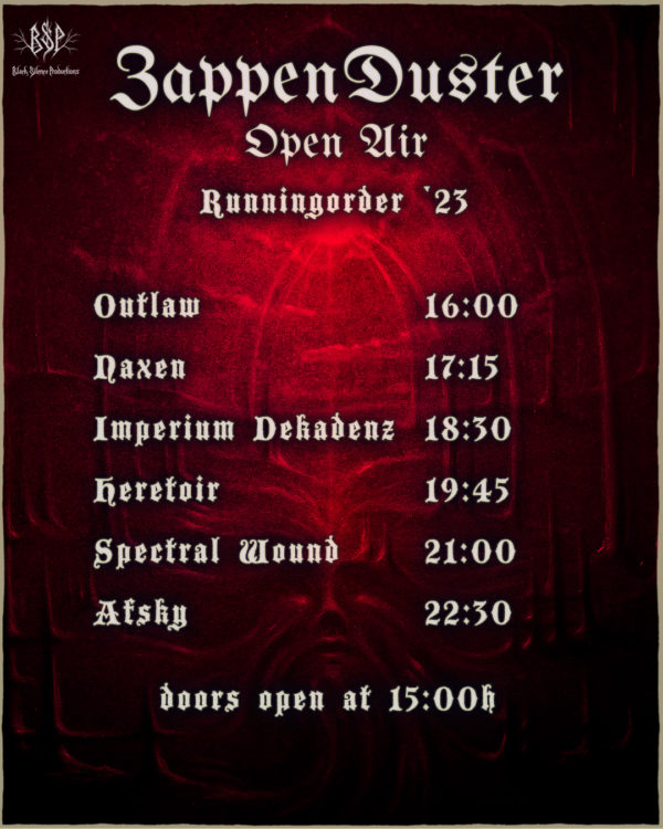 ZappenDuster Open Air 2023 - Running Order